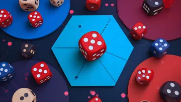 Jogos POPBEA — Descubra slots modernos e aventuras de mesa Um homem comemorando uma vitória em seu laptop enquanto símbolos de jogos flutuam ao redor, capturando a emoção dos jogos POPBEA.